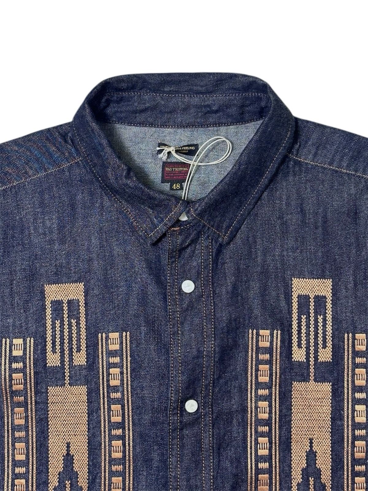 Ego Tripping 2015 EGO TRIPPING EBROIDERY INDIGO DENIM SHIRT Size US M / EU 48-50 / 2 - 2 Thumbnail