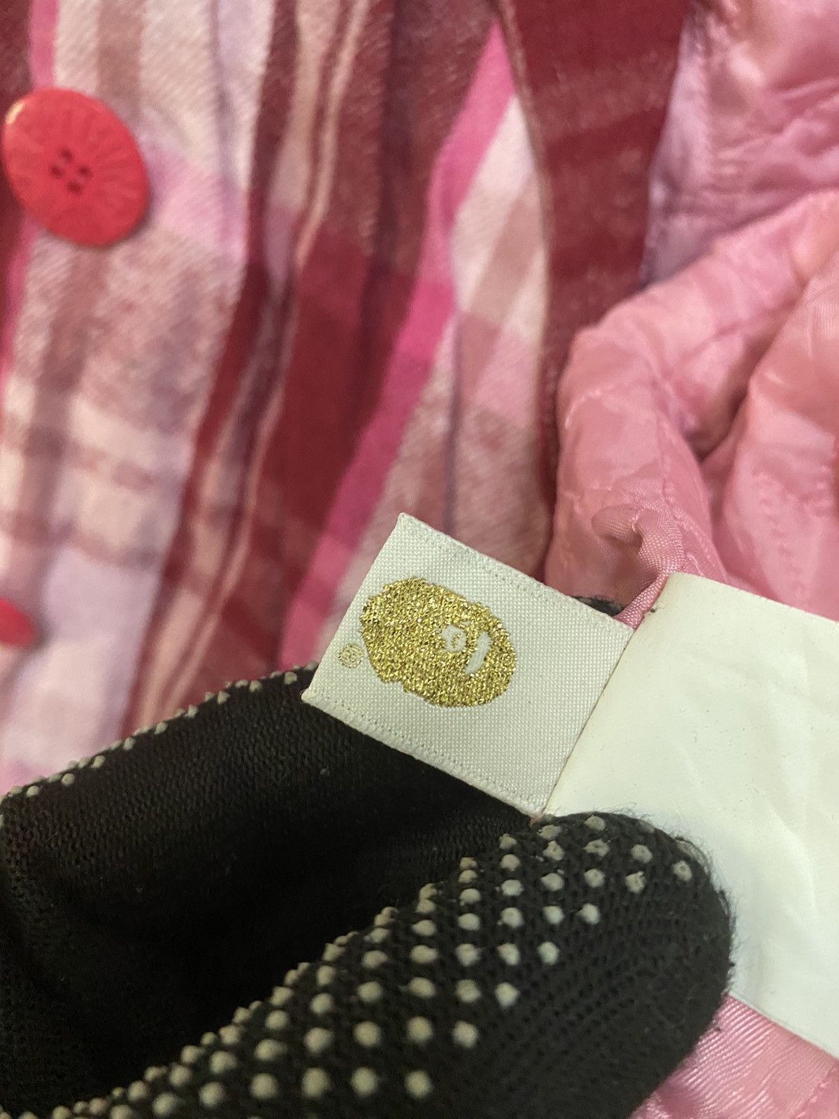 Nigo Vintage A Bathing Ape Pink Plaid Wool-Style Peacoat NIGO Era Size US S / EU 44-46 / 1 - 13 Thumbnail