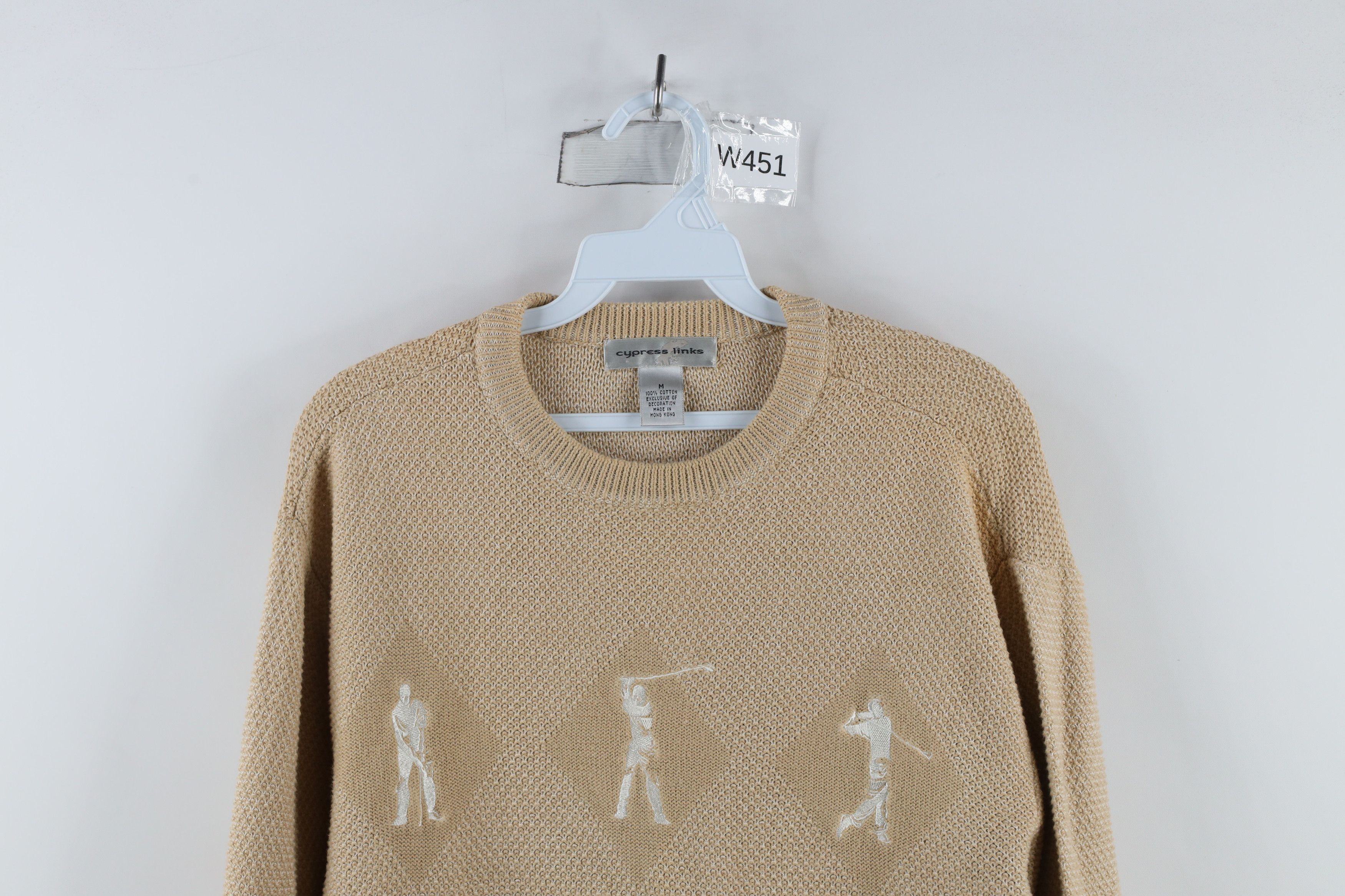 Vintage Vintage 90s Streetwear Golf Thermal Knit Crewneck Sweater Size US M / EU 48-50 / 2 - 2 Thumbnail