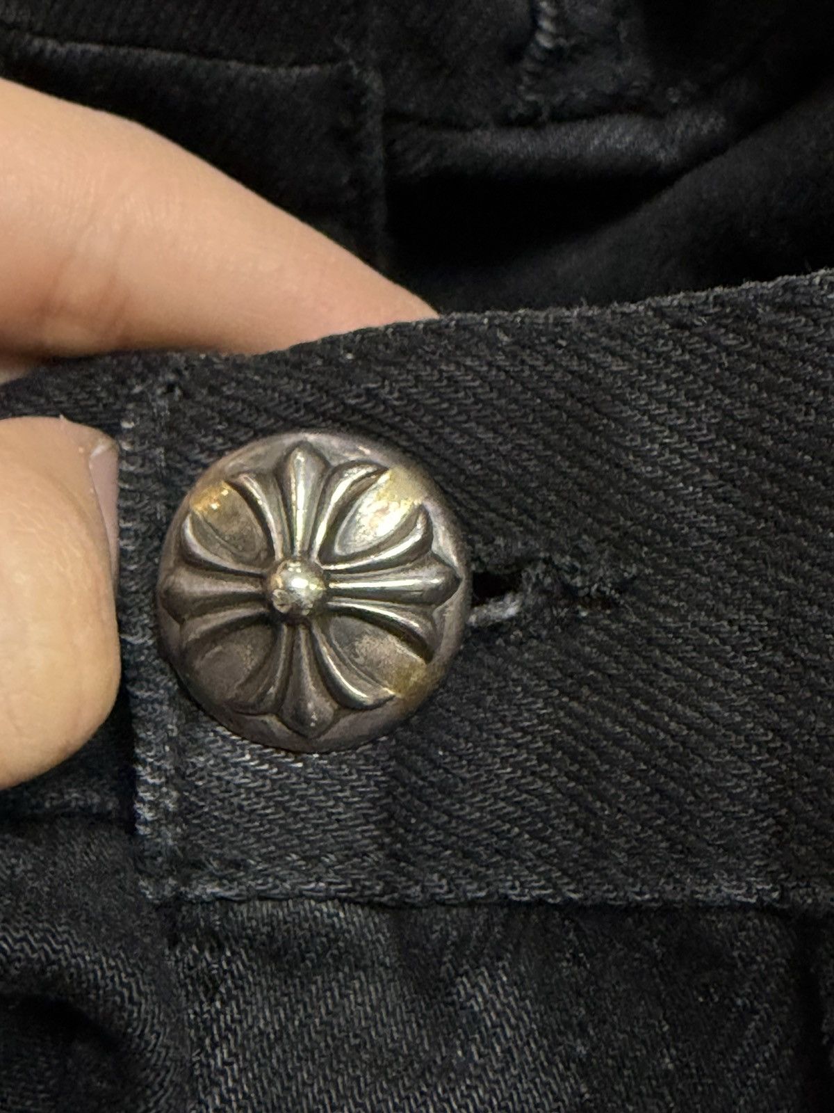 Chrome Hearts × Gallery Dept. Chrome Hearts x Gallery Black Flare Blue Patch Jeans Size US 32 / EU 48 - 10 Thumbnail