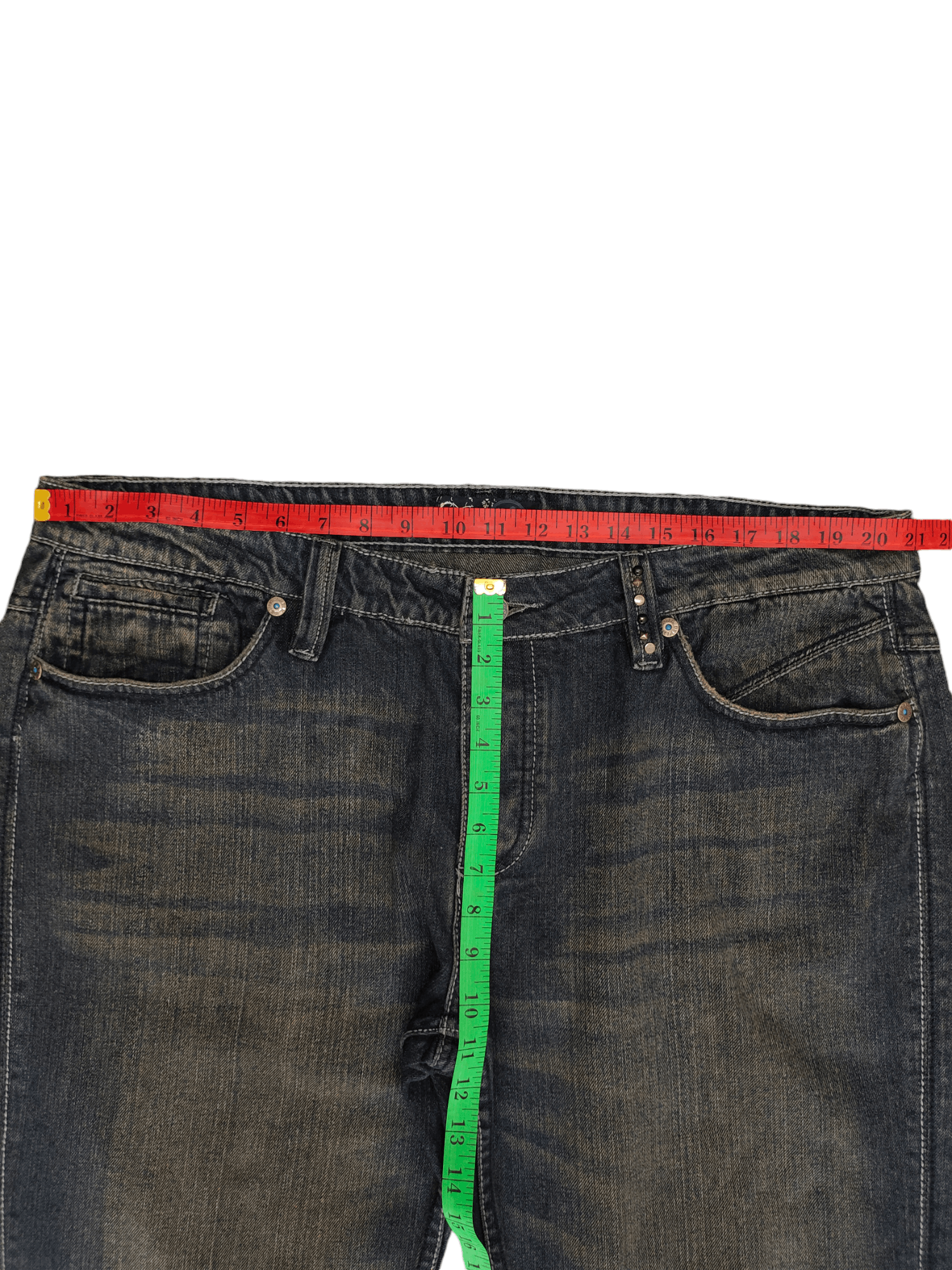 Antik Denim Vintage Y2k Antik Denim Studded Tribal Pocket Loose Jeans Size US 40 / EU 56 - 10 Thumbnail