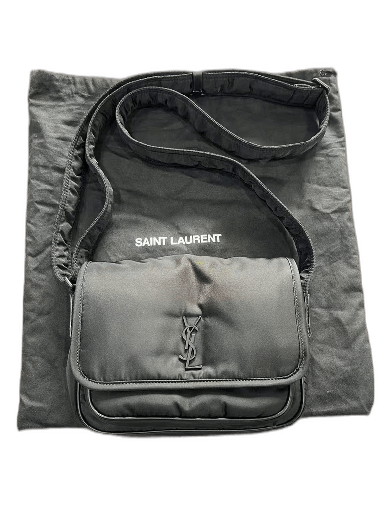 YVES Saint Laurent YSL Nylon Messenger Bag Almost -Yf in Black, Men's