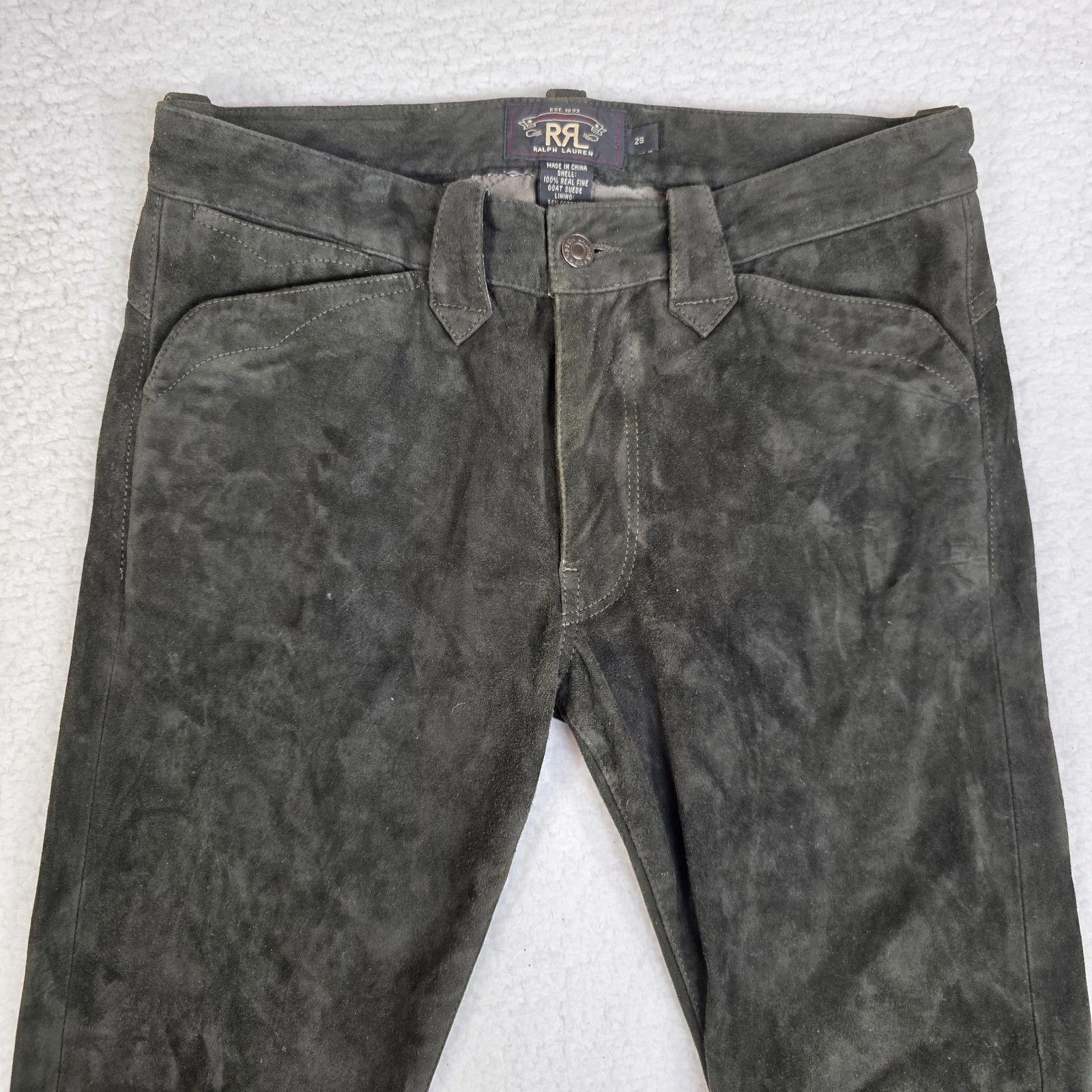 RRL Ralph Lauren Ralph Lauren Double RL RRL Slim Suede Roughout Western Pants Size US 30 / EU 46 - 3 Thumbnail