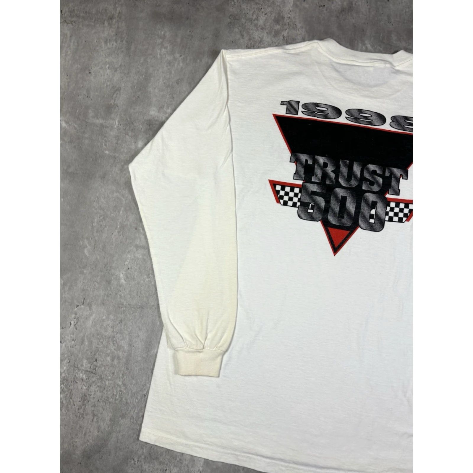 Delta VINTAGE Delta T-Shirt Long Sleeve Graphic Print Crew Neck 90s Retro Men L White Cotton Size US L / EU 52-54 / 3 - 2 Thumbnail