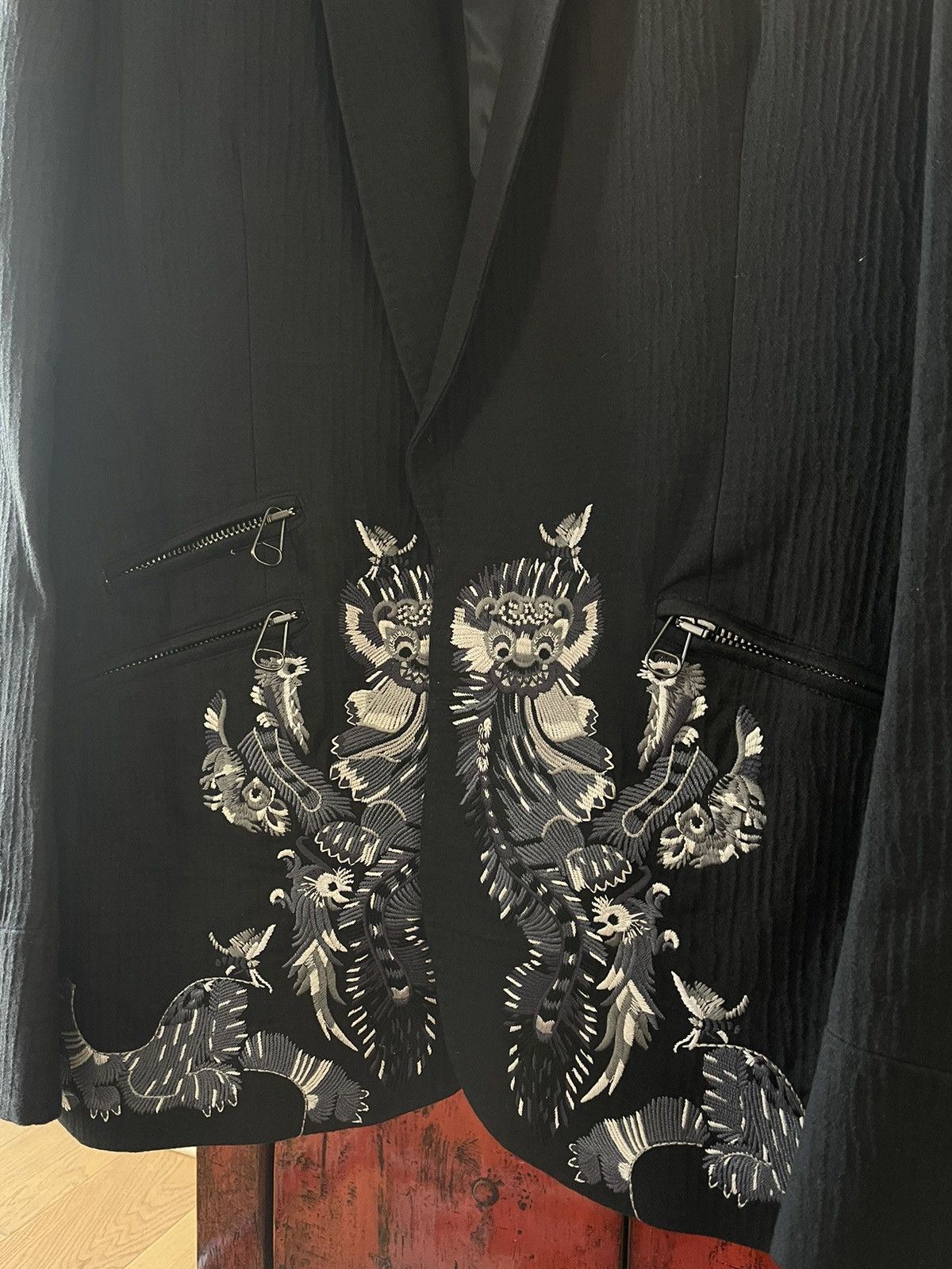 John Galliano John Galliano Embroidered Blazer Size 54R - 3 Thumbnail