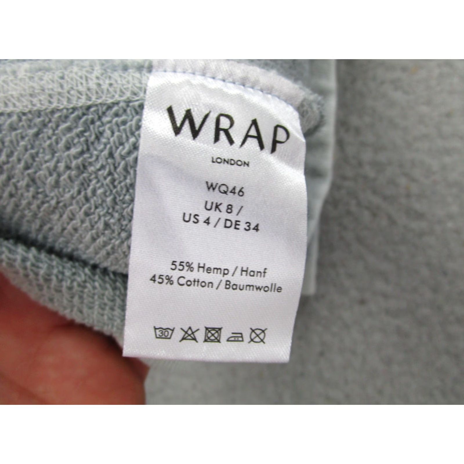 Vintage VINTAGE Wrap London Womens Sweatshirt Dress Tunic 4 Gray Hemp Blend Side Zip WQ46 Size S / US 4 / IT 40 - 6 Thumbnail