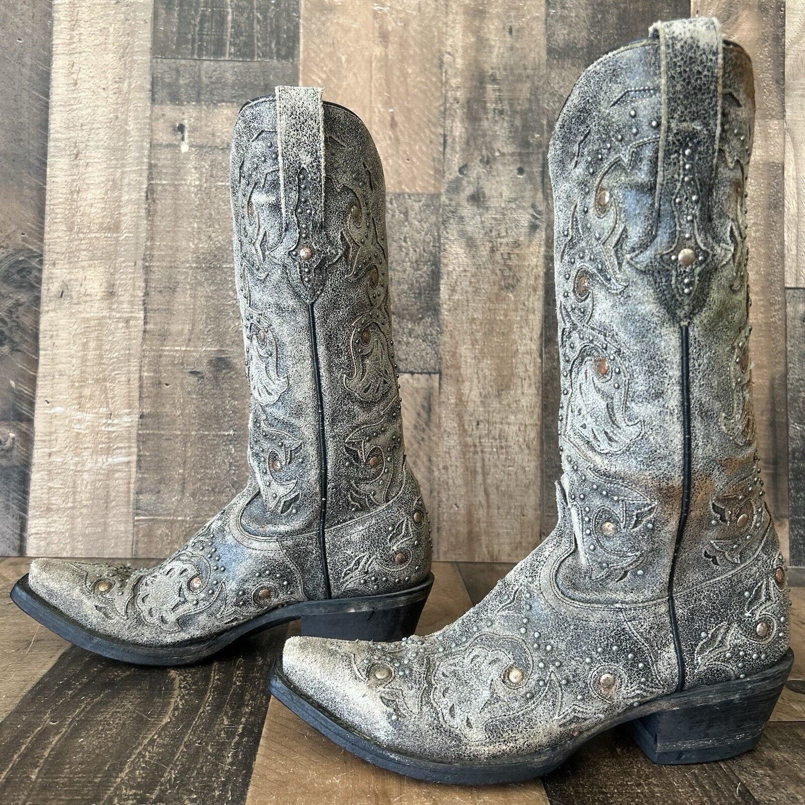 Lucchese Lucchese M5730 Snip Toe Studded Cowboy Boots Womens 6.5 B Size US 6.5 / IT 36.5 - 1 Thumbnail