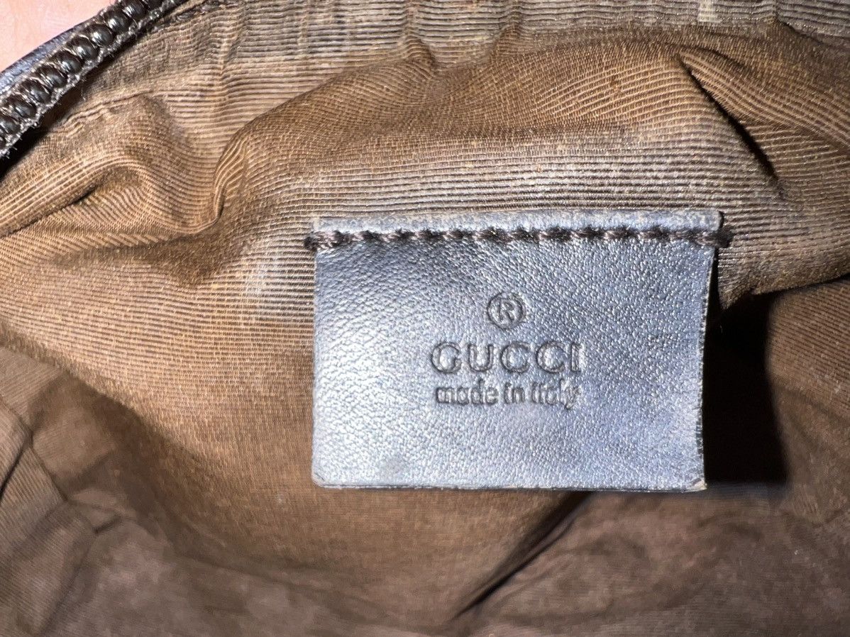 Gucci GUCCI GG Denim Leather Pouch Cosmetic Pouch Dark Brown Size ONE SIZE - 7 Thumbnail