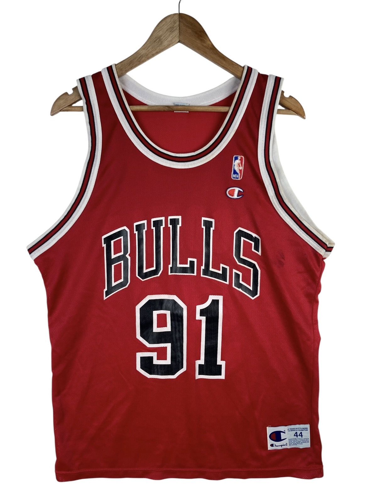 NBA Vintage 90s NBA Chicago Bulls Dennis Rodman 91 Tank Top Size US M / EU 48-50 / 2 - 2 Thumbnail