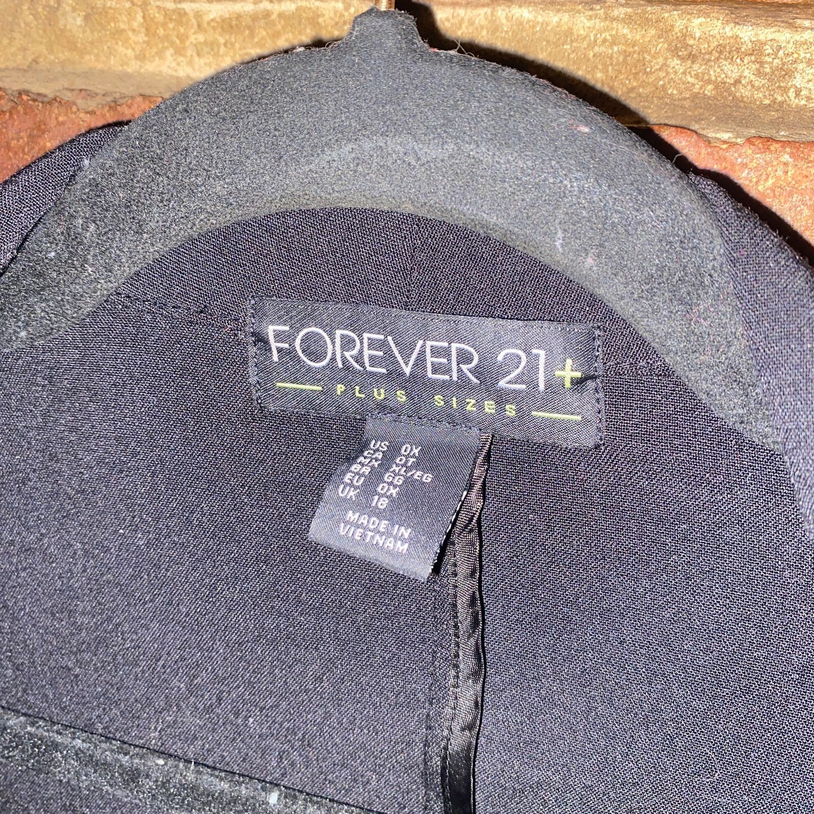 Forever 21 Forever 21 Black Open Front Long Sleeve Blazer Jacket 0X Size XL / US 12-14 / IT 48-50 - 4 Thumbnail