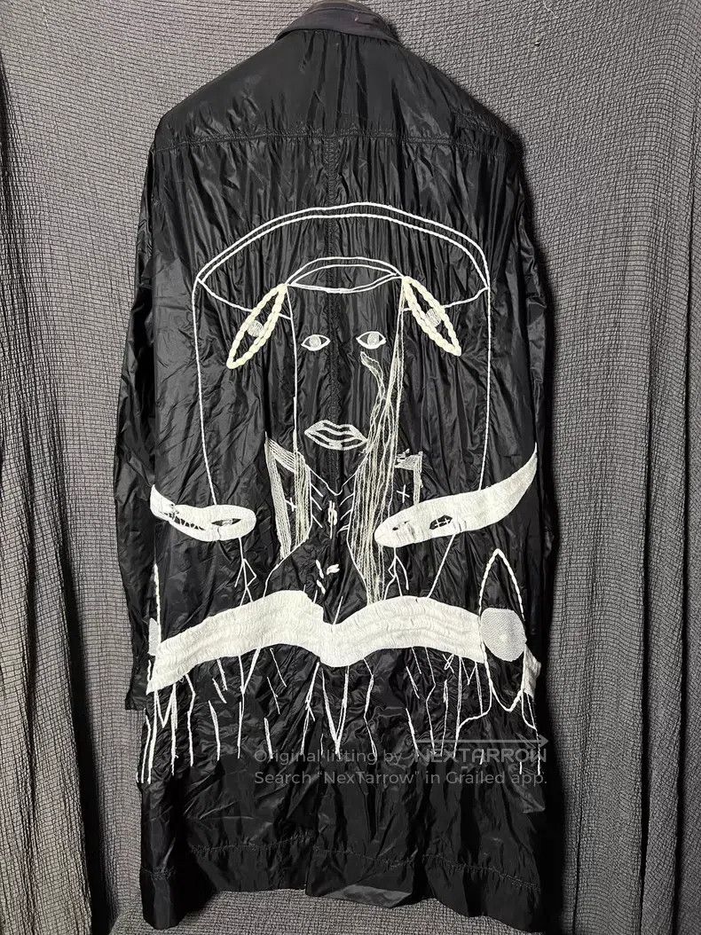 Rick Owens RICK OWENS Thousand Needle Ghost Face Embroidered Scarf Wi Size US L / EU 52-54 / 3 - 2 Thumbnail