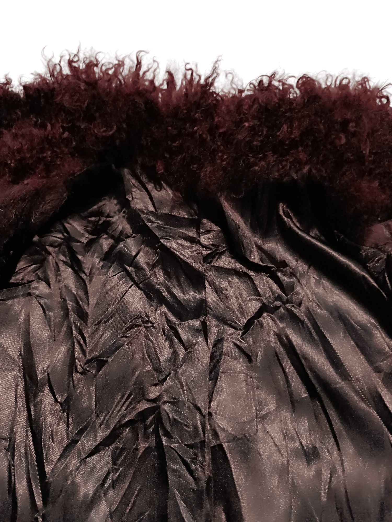 Other Extra Fine Leather Jacket Fur Mix Pabric Coats Red Purple Size ONE SIZE - 9 Thumbnail