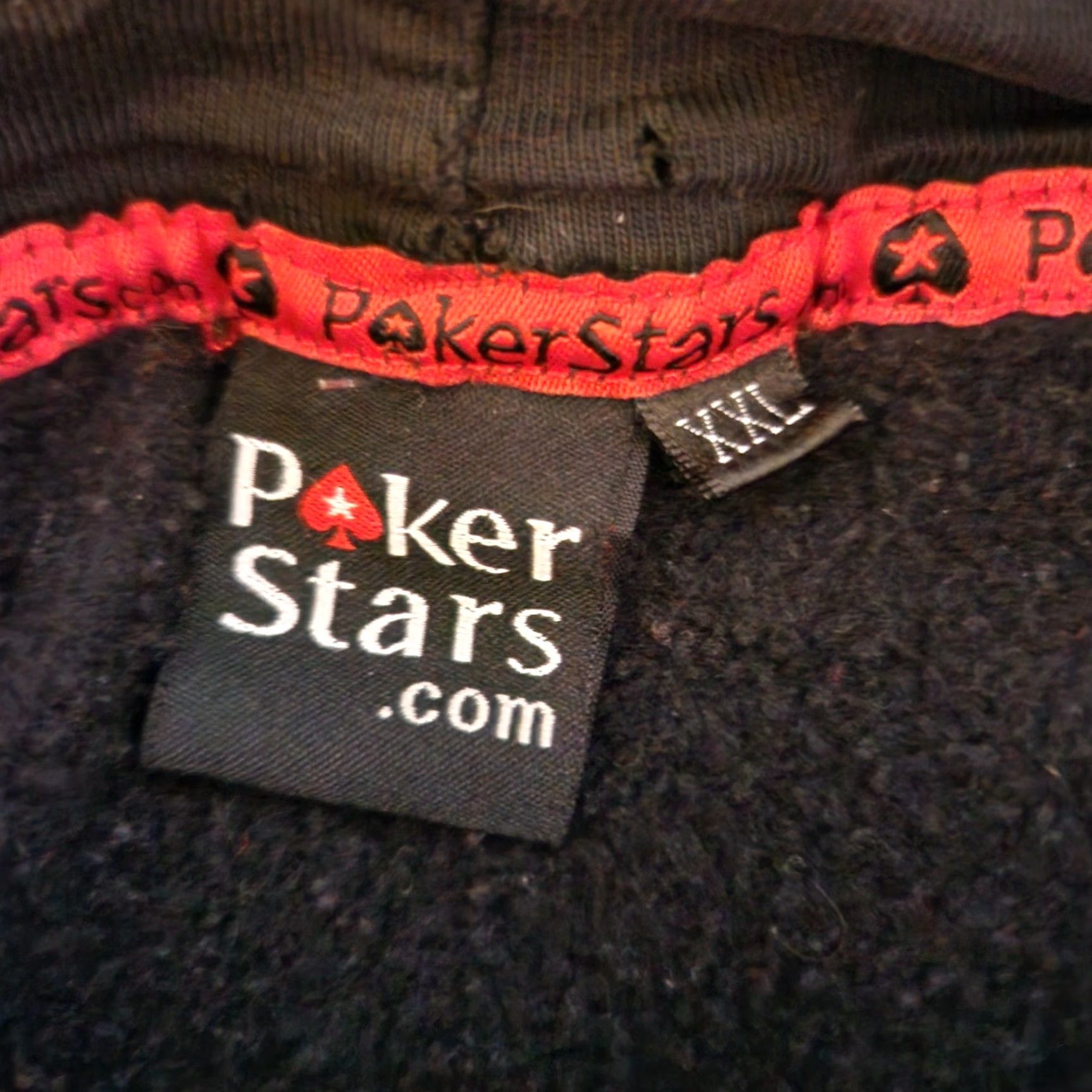 Logo 7 VINTAGE World Series Of Poker Hoodie Women's 2XL Black Spade Logo Long Sleeve Crew Neck Pouch Embroidered Fleece Casual Size XXL / US 16-18 / IT 52-54 - 8 Thumbnail