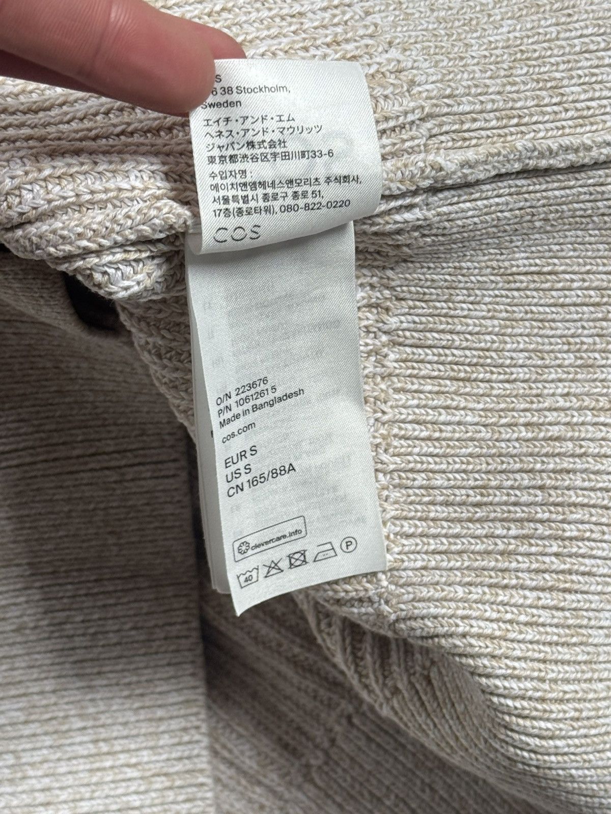 Cos × Designer COS S button up knitwear cardigan sweater jumper pullover Size S / US 4 / IT 40 - 10 Thumbnail