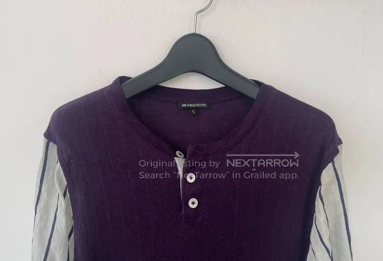 Ann Demeulemeester Ann Demeulemeester Men's patchwork Henry long sleeve T. Size US S / EU 44-46 / 1 - 5 Thumbnail