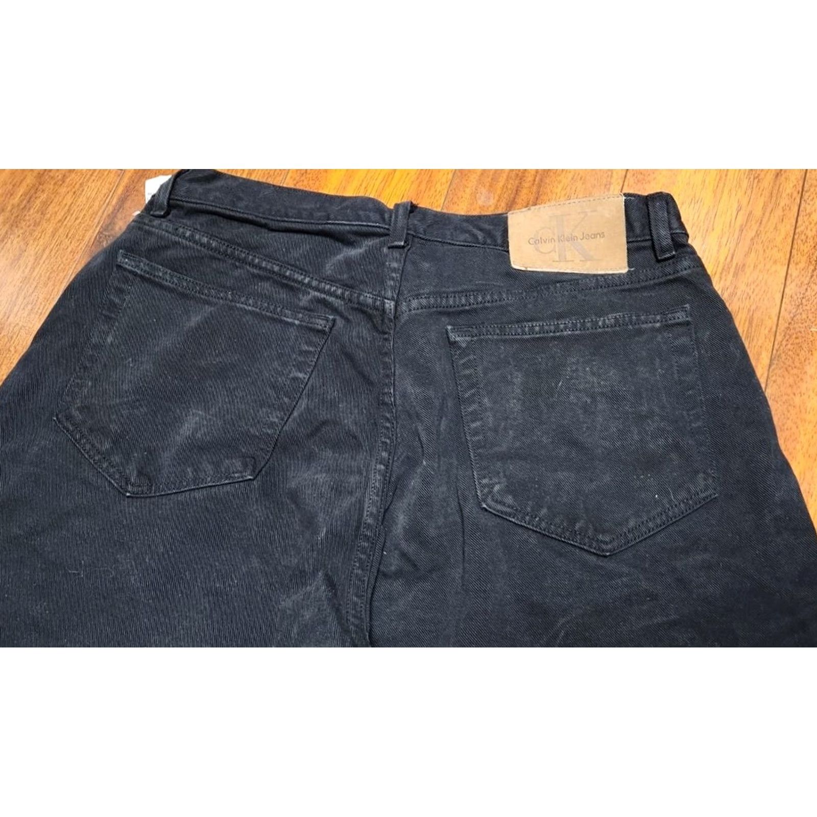 Calvin Klein VINTAGE Calvin Klein Jeans Womens 30X32 Button Fly Denim Black NWT CK 90s Retro Logo Jeans Womens Size 36" / US 14 / IT 50 - 4 Thumbnail