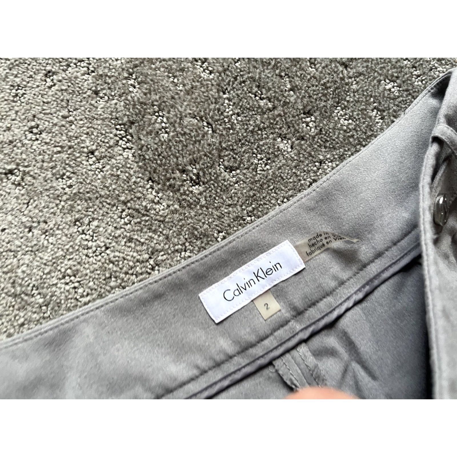 Calvin Klein Calvin Klein Womens Dress Pants Size 2 Stretch Front Pockets Gray Skinny Size 26" / US 2 / IT 38 - 5 Thumbnail