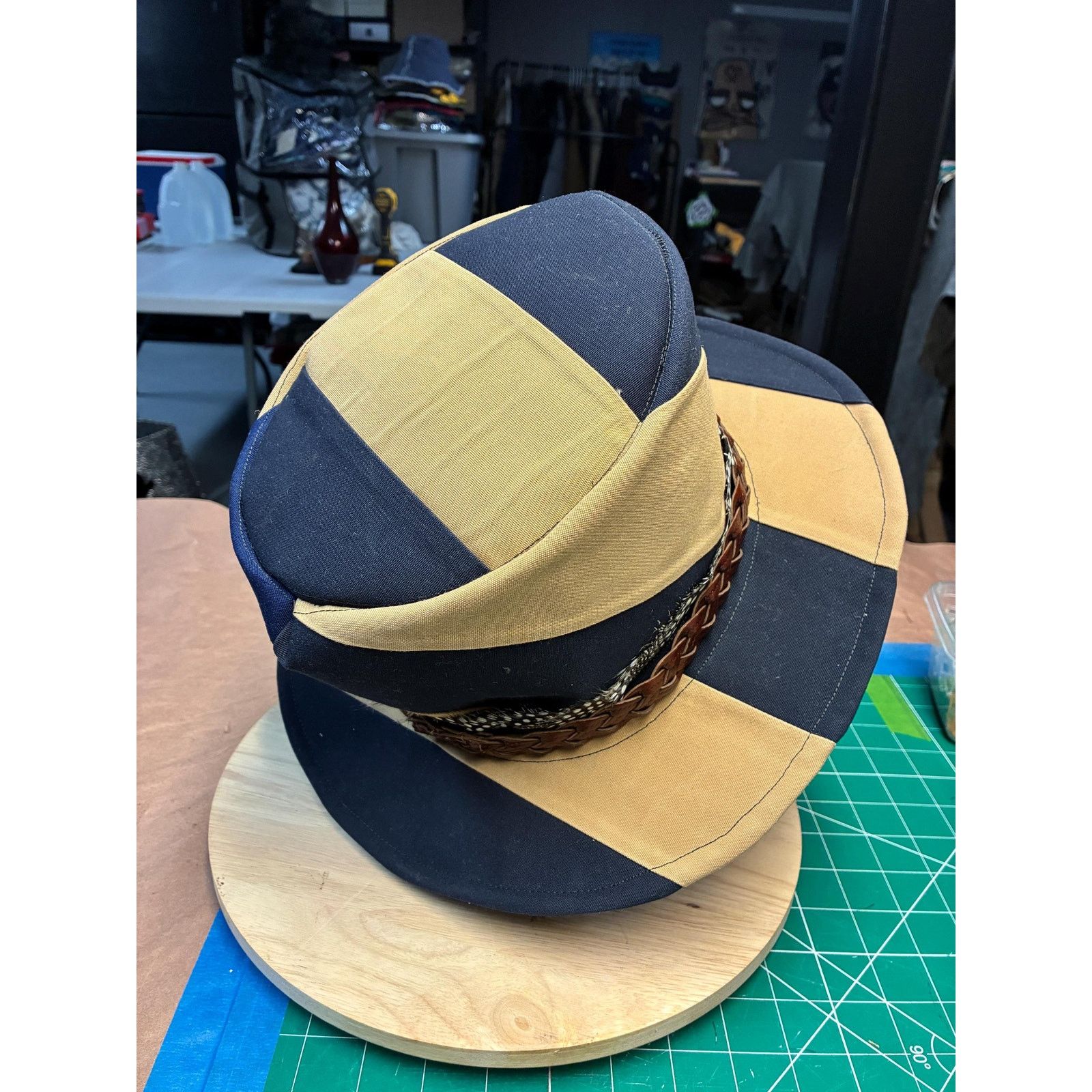 Other The Showman — Reclaimed Canvas Top Hat, Braided Leather Band Size ONE SIZE - 6 Thumbnail