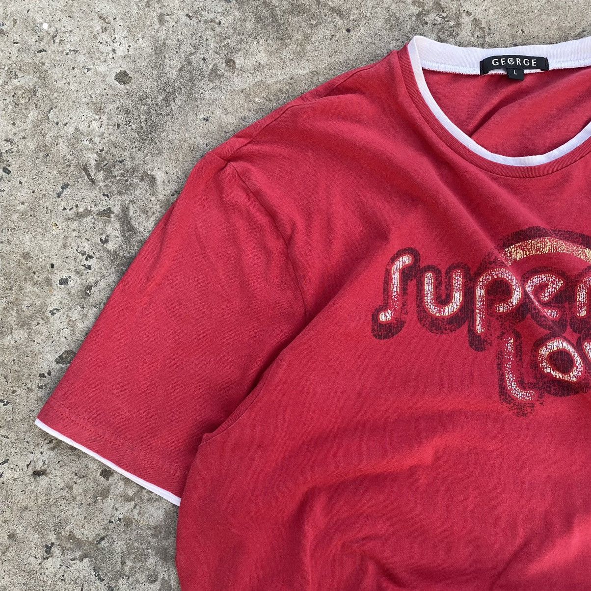 George Vintage Adult Super Lover T-shirts Big Logo Grunge Y2K Size US L / EU 52-54 / 3 - 6 Thumbnail