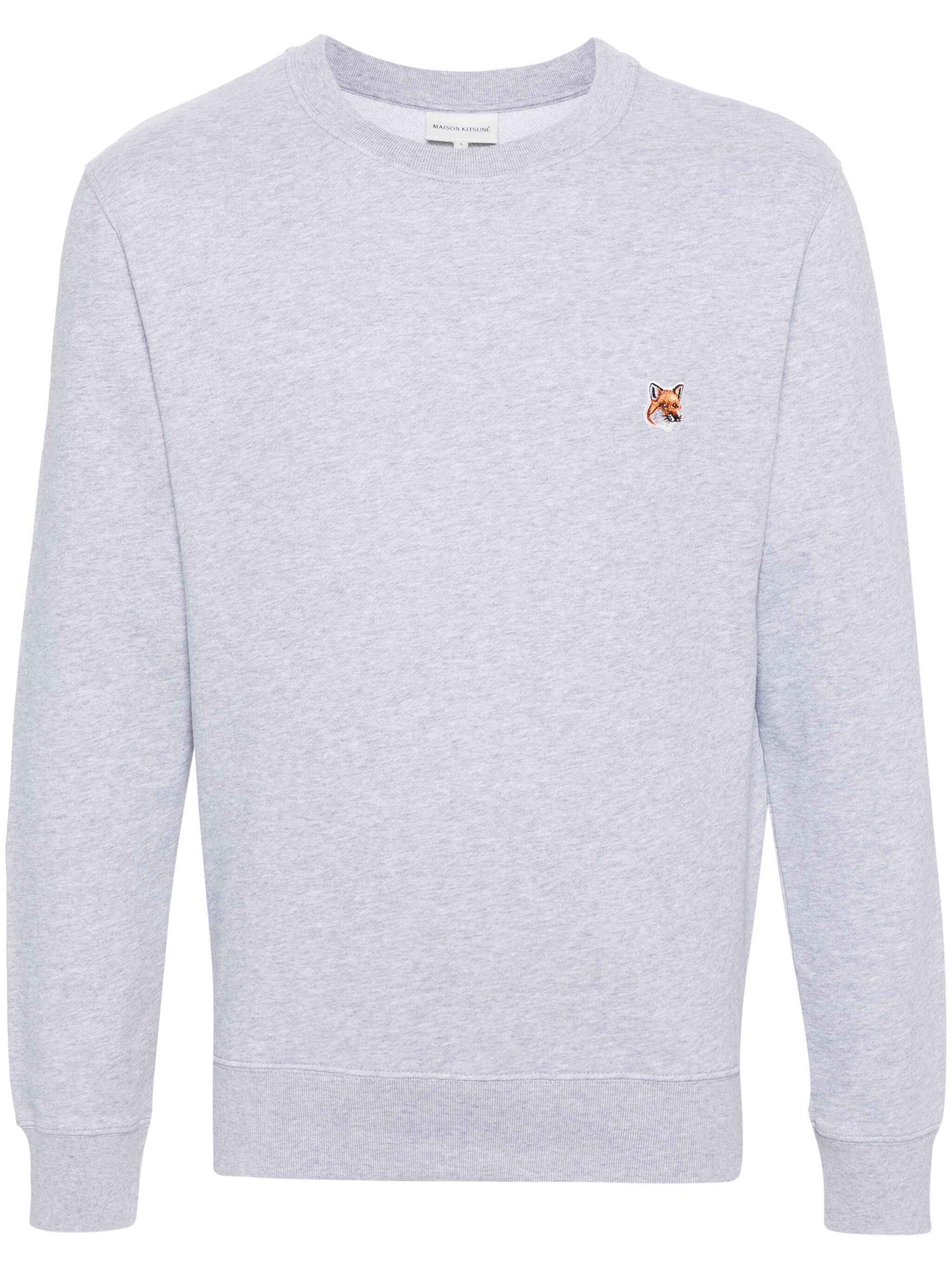 o1s22i1n1124 Fox Head Patch Sweatshirt in Grey