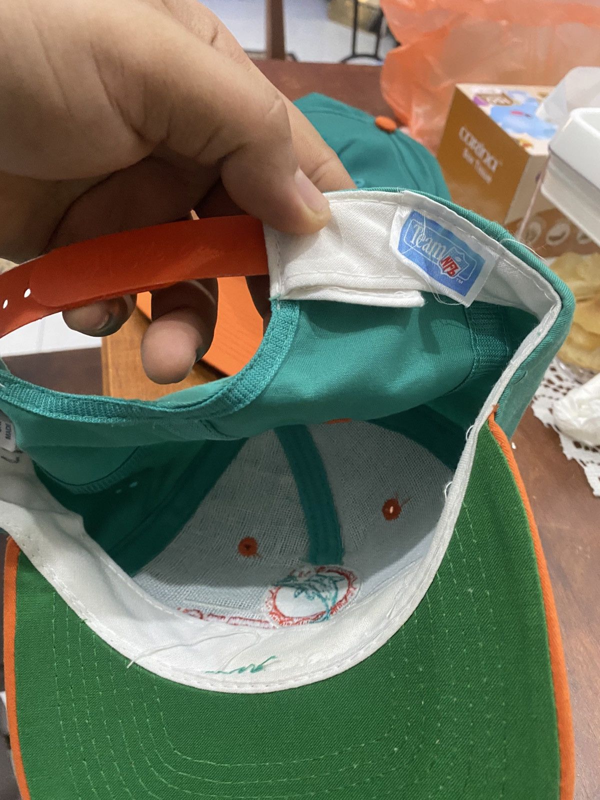 NFL Vintage NFL Dolphine Miami Snapback hat Size ONE SIZE - 3 Thumbnail