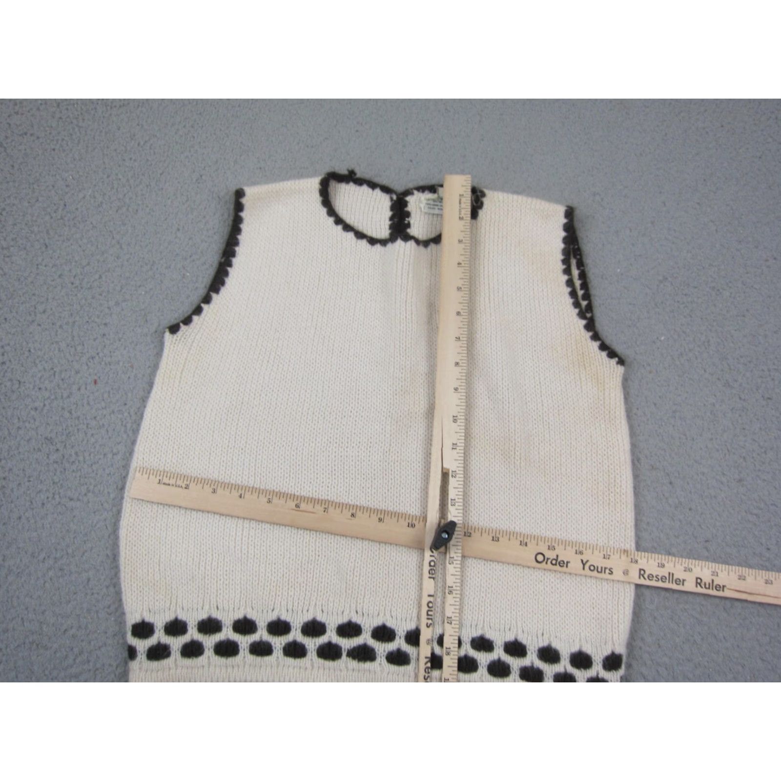 Vintage VINTAGE Jacqueline Vest Womens Large Creme Brown Knit Sweater Orlon Acrylic 90s Size L / US 10 / IT 46 - 4 Thumbnail