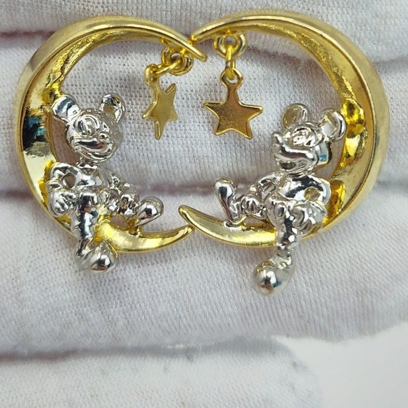 Disney Disney Mickey Mouse Sitting on the Moon Earrings Size ONE SIZE - 2 Thumbnail