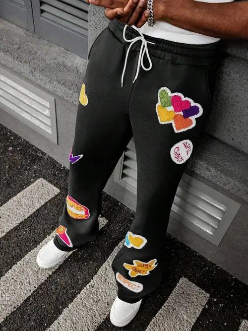 Japanese Brand Multi-Graphic Letter 3D Sweatpants drip Size US 32 / EU 48 - 1 Thumbnail