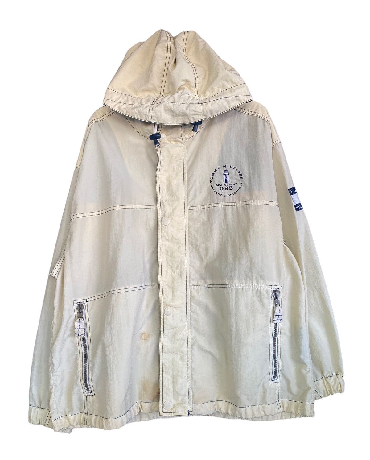 Tommy Hilfiger Vintage TOMMY HILFIGER Hoodie Light Zipper Jacket (L) Size US L / EU 52-54 / 3 - 1 Thumbnail
