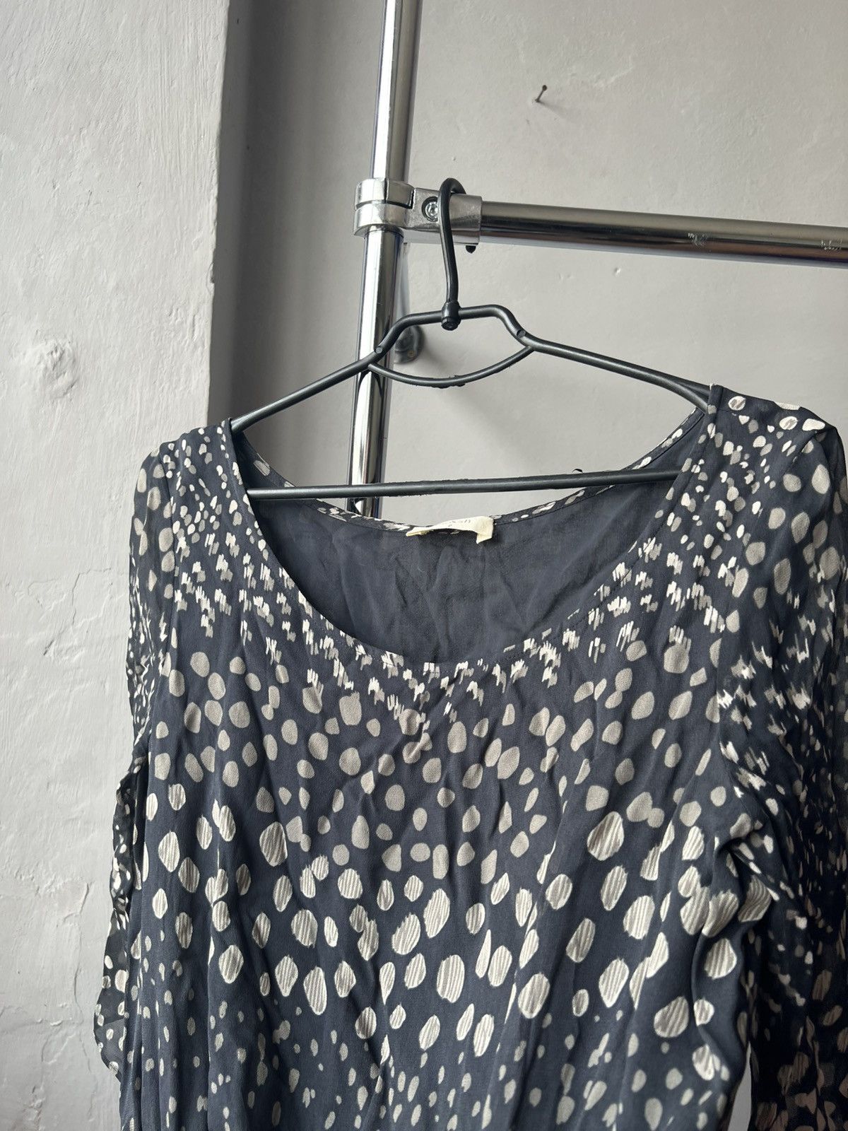 ba&sh BA&SH IANIS FLOATY POLKA DOT MINI DRESS BLACK WHITE VISCOSE Size S / US 4 / IT 40 - 5 Thumbnail