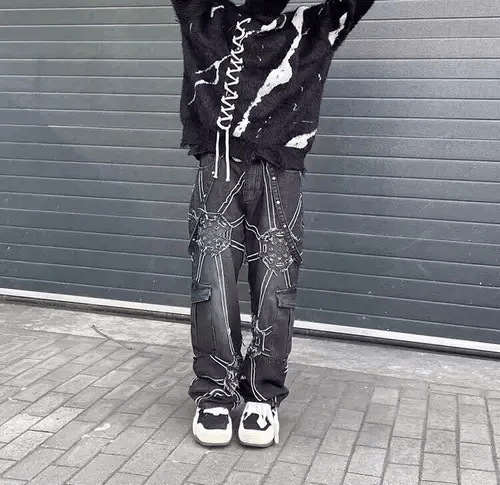 Japanese Brand × Jean Vintage gear patch design high street jeans Size US 30 / EU 46 - 1 Thumbnail