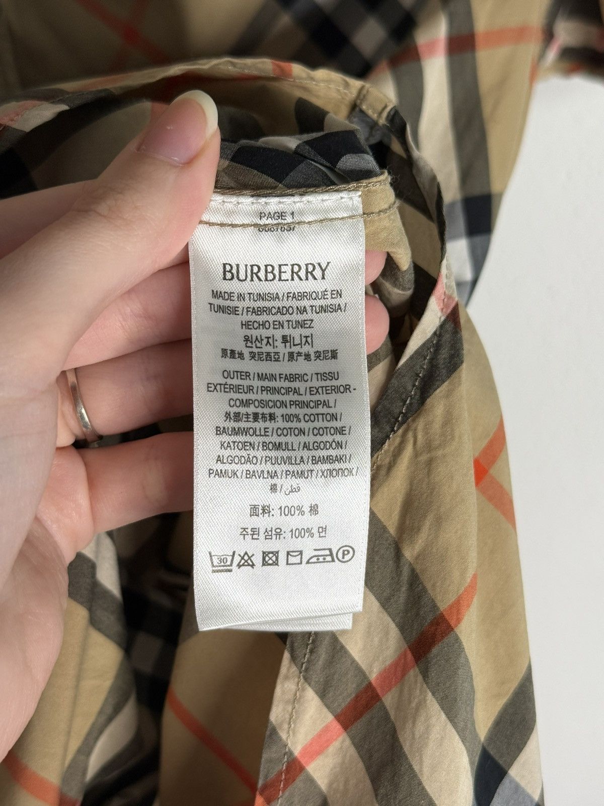 Burberry Burberry Short Sleeve Check Cotton Poplin Shirt Size US S / EU 44-46 / 1 - 6 Thumbnail