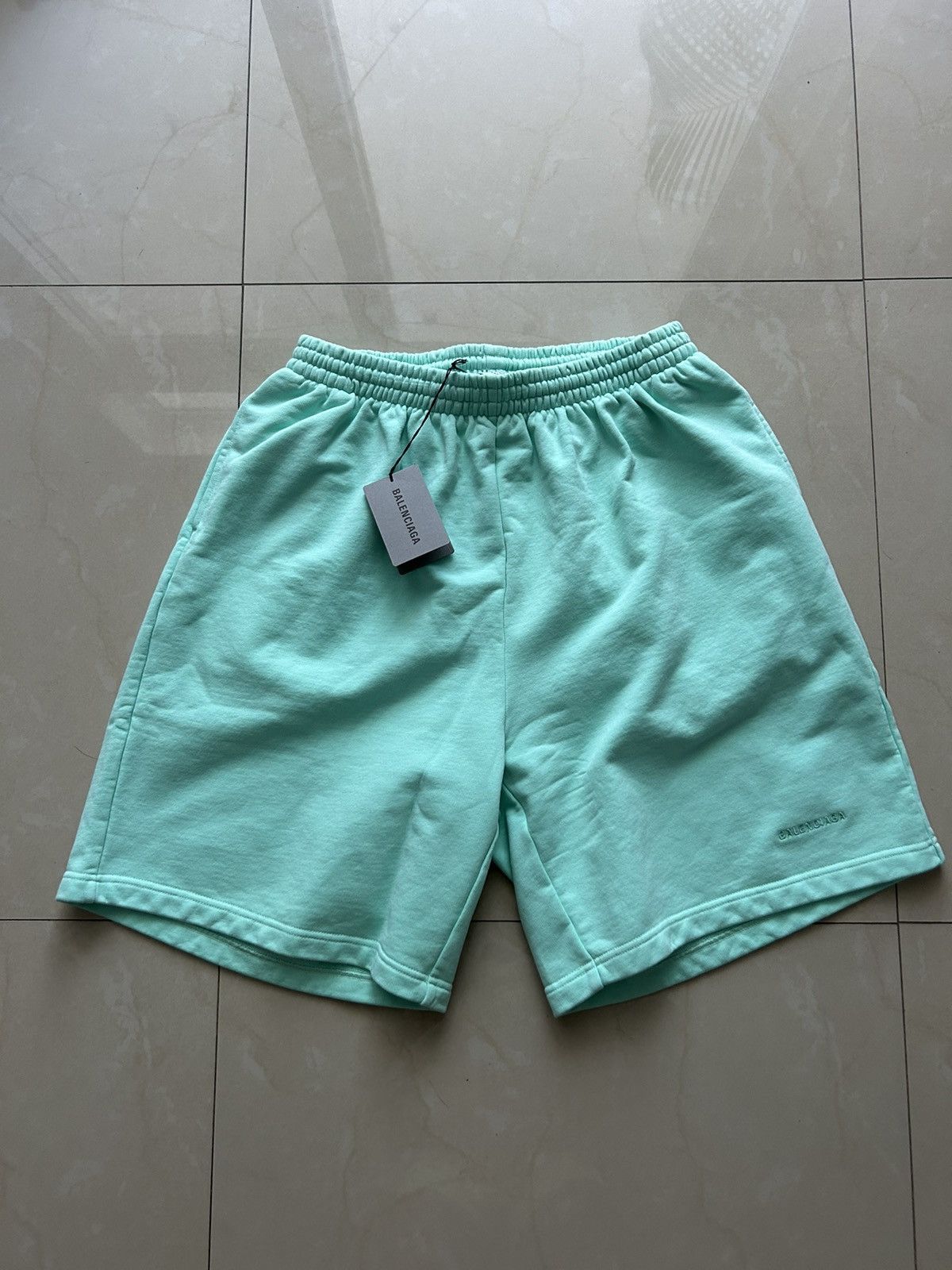 Balenciaga Balenciaga teal sweatshorts Size US 32 / EU 48 - 1 Thumbnail