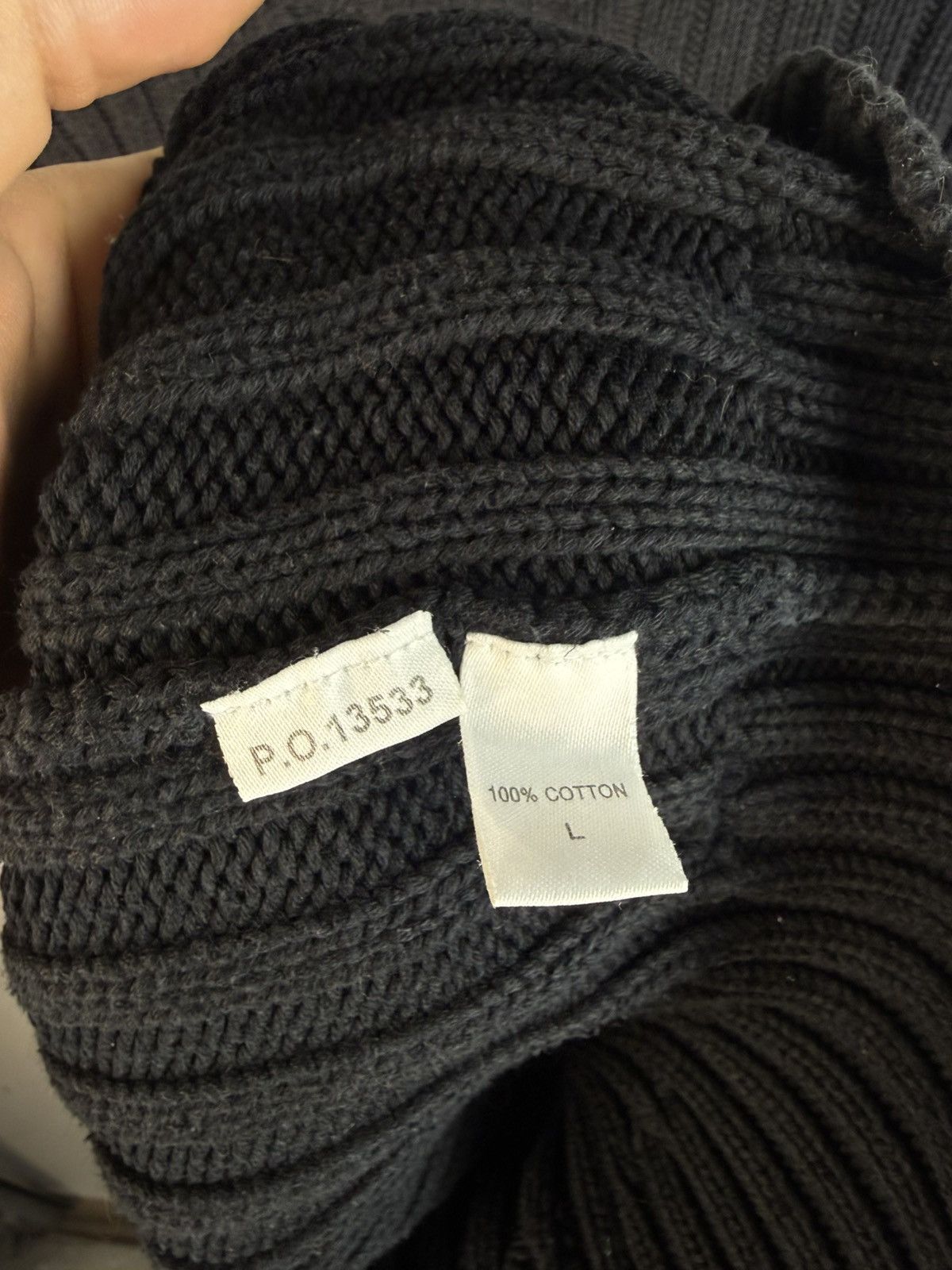 Yves Saint Laurent Grey/Black YSL Sweater Turtleneck Heavy Knit Vintage Yves Size US L / EU 52-54 / 3 - 9 Thumbnail