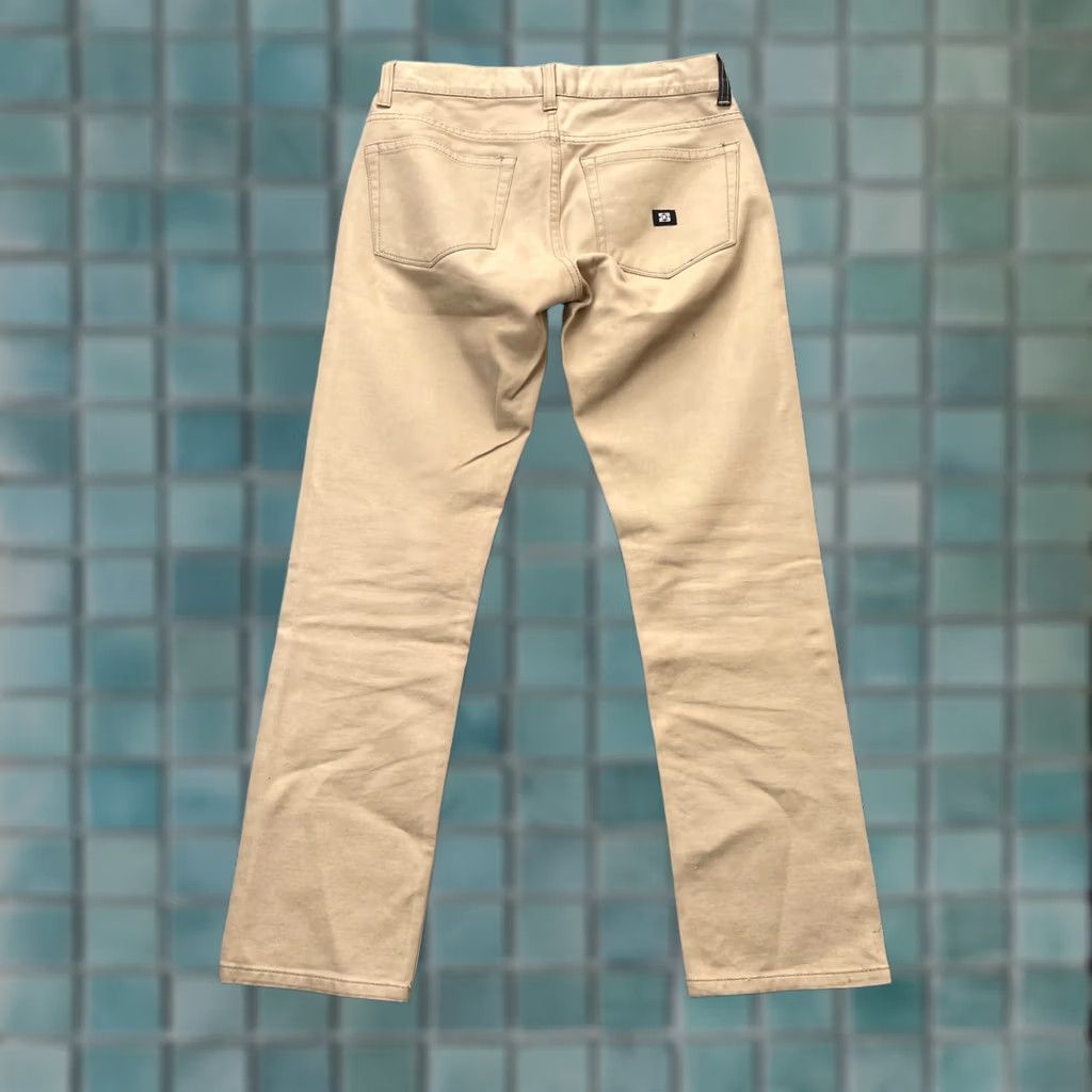 Vintage KR3W Pants Mens Small Beige Chino Slim Fit Logo Straight Leg 5-Pocket Design Casual Resort Wear Size US 28 / EU 44 - 1 Thumbnail