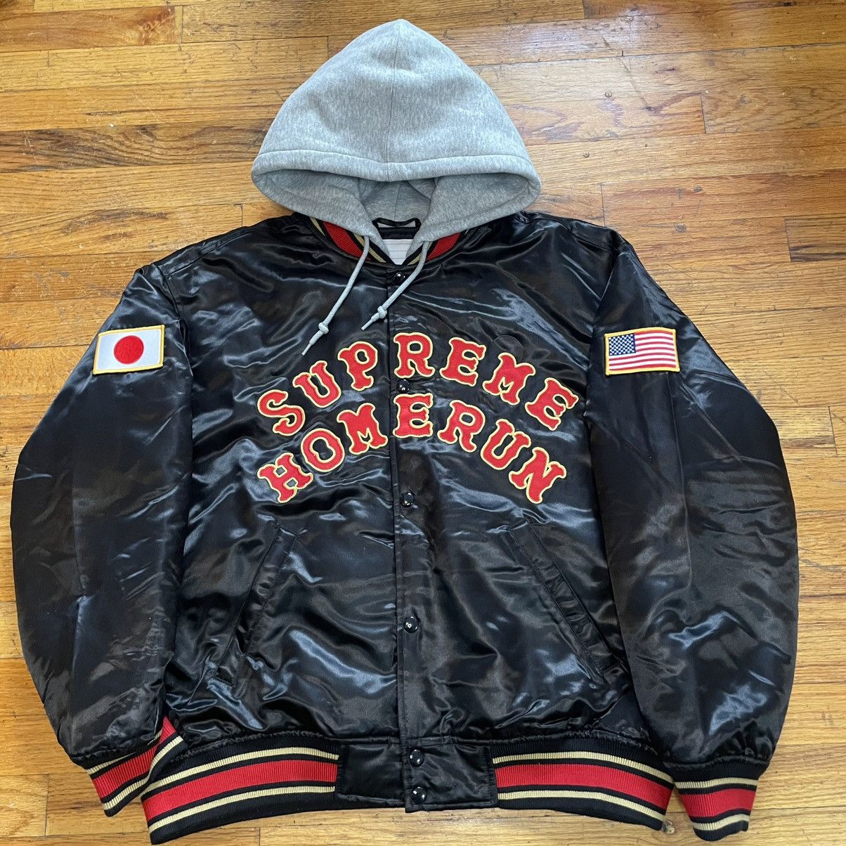 Supreme Supreme homerun satin hooded varsity jacket ss25 Size US M / EU 48-50 / 2 - 1 Thumbnail