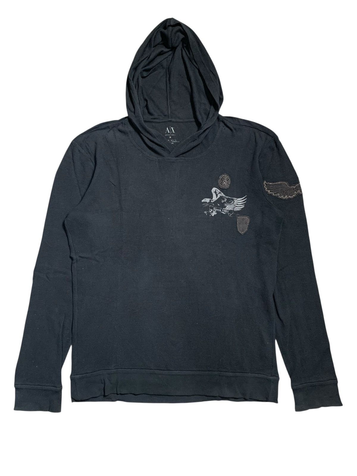 Armani Exchange Vintage Armani Exchange Thermal Hoodie EMBROIDERY Size US M / EU 48-50 / 2 - 1 Thumbnail