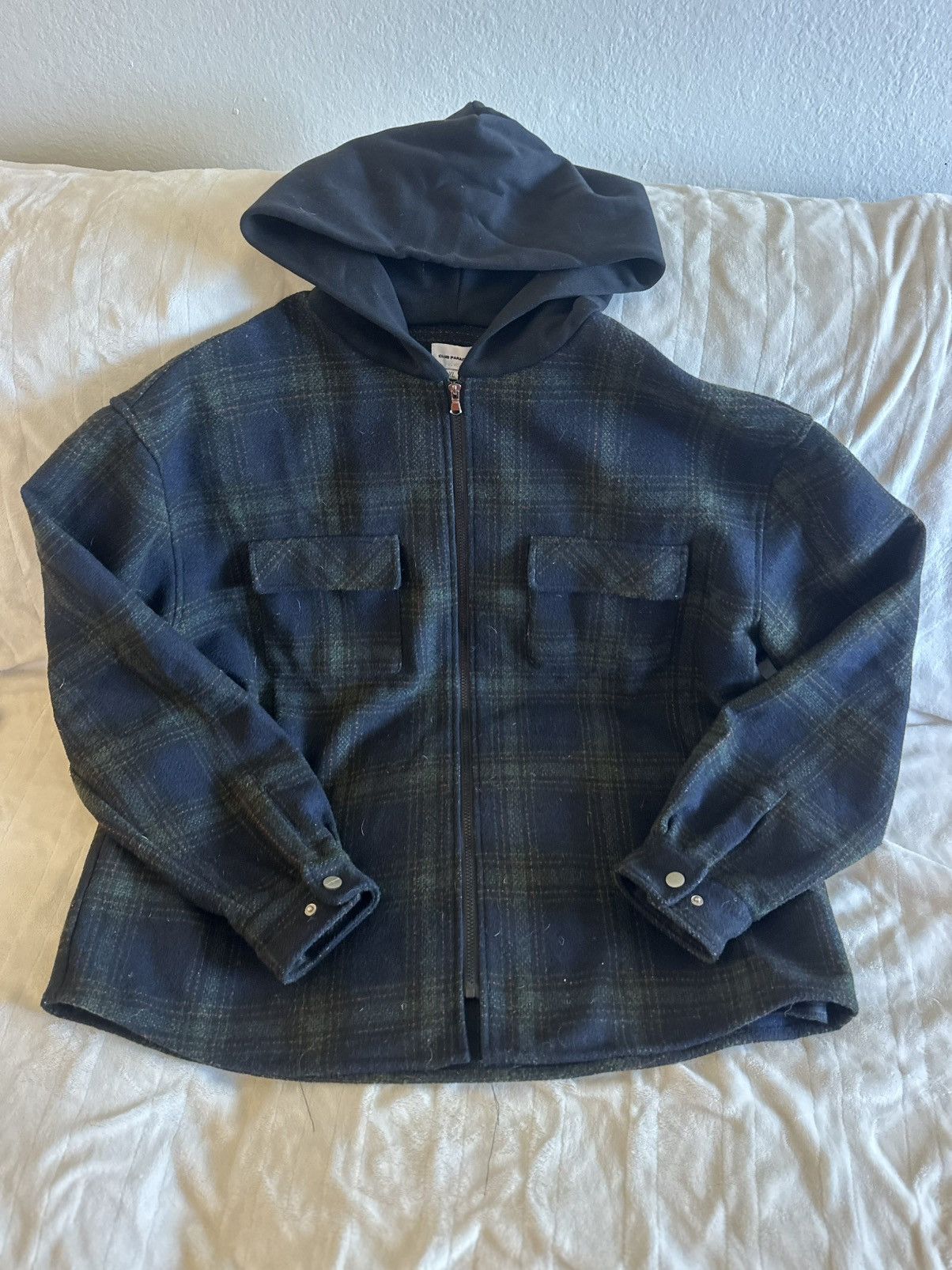 Other Club Paradise Streetwear Flannel Blue Grey Black Jacket Size US XL / EU 56 / 4 - 10 Thumbnail