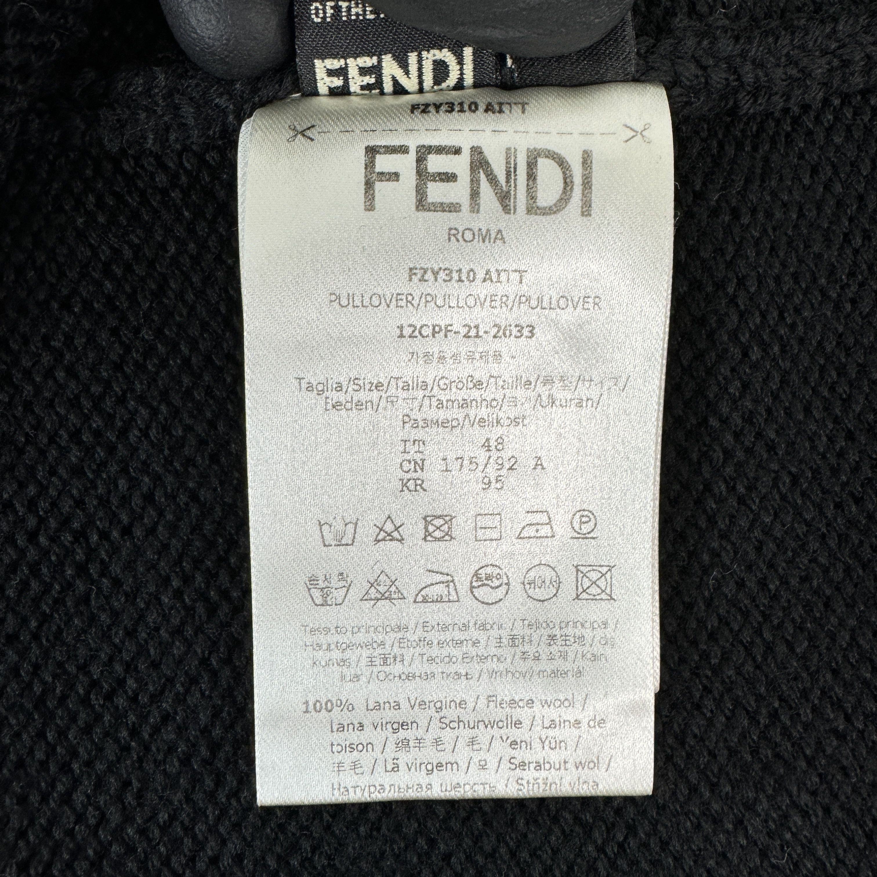 Fendi Fendi Karligraphy Monogrammed Sweatshirt In Black RRP £905 Size US M / EU 48-50 / 2 - 9 Thumbnail
