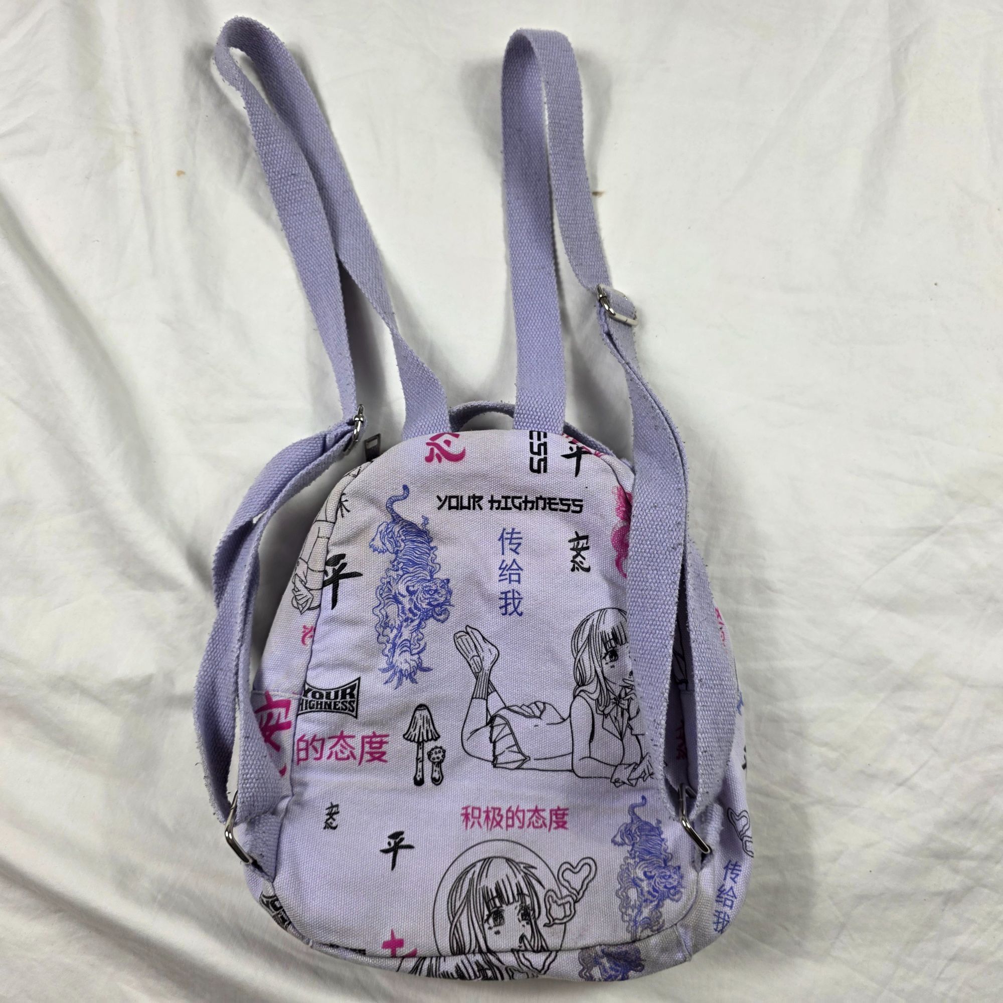 Other Your Highness Puff Puff Purple Mini Backpack Graphic Anime P Size ONE SIZE - 2 Thumbnail