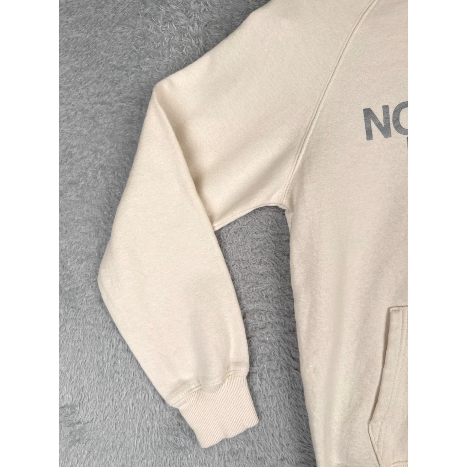 The North Face The North Face Hoodie Womens Small Beige Cotton Blend Jersey Pocket Size S / US 4 / IT 40 - 3 Thumbnail