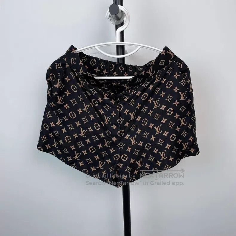 Louis Vuitton Louis Vuitton Black classic print LOGO full print twill si Size US 38 / EU 54 - 1 Thumbnail