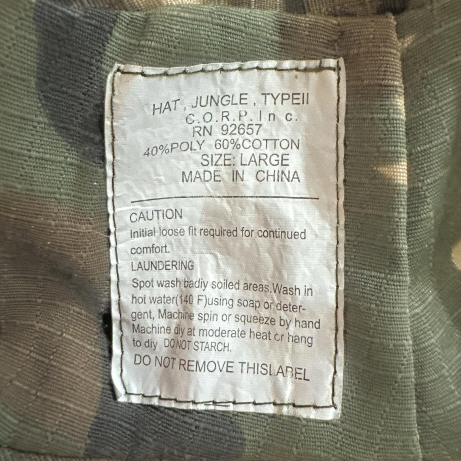 Other C.O.R.P. Inc. Jungle Type II Camouflage Bucket Hat Large Size ONE SIZE - 3 Thumbnail