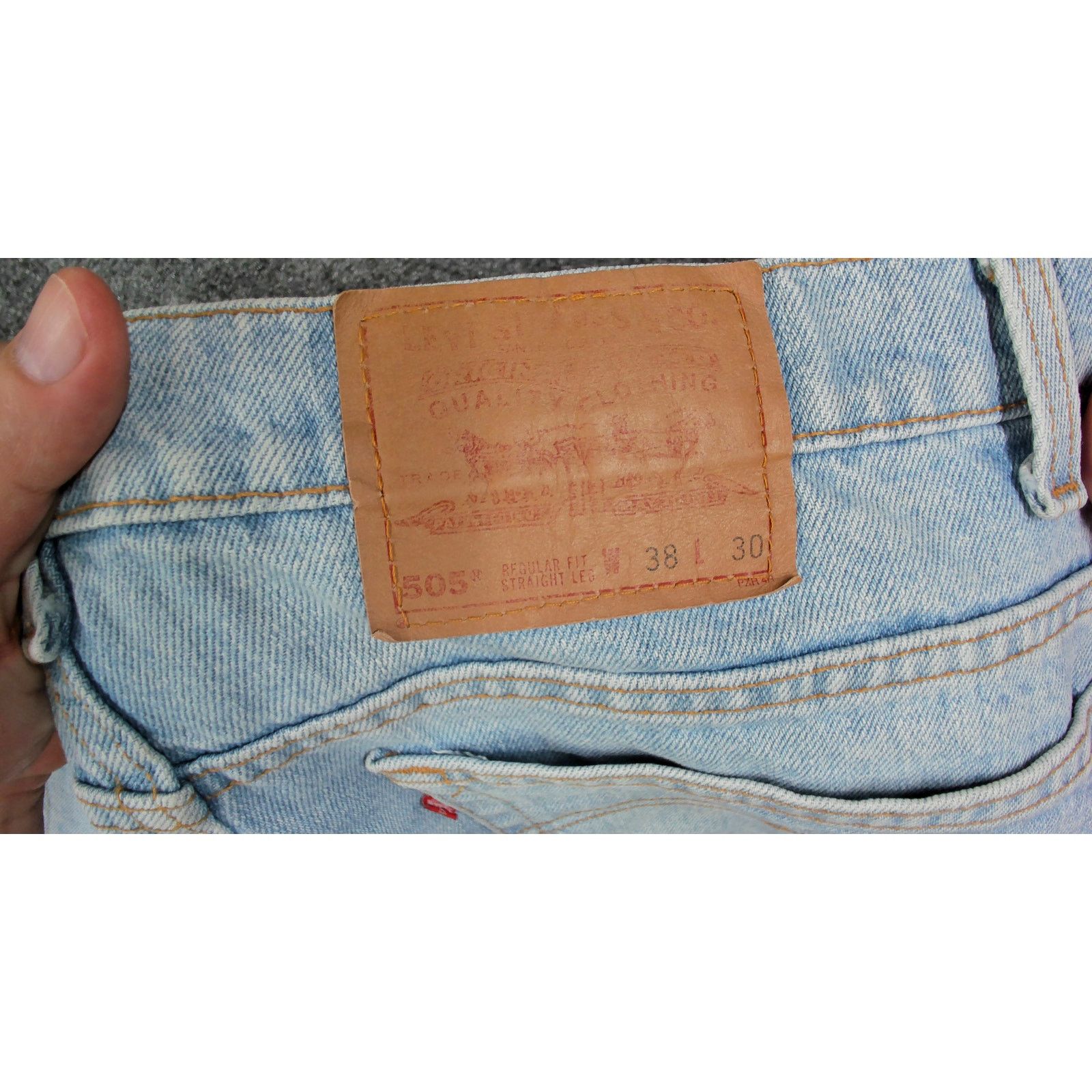 Levi's Vintage 90s Levi's 505 Light Stonewash Faded Baggy Fit USA Size 38" / US 16 / IT 52 - 12 Thumbnail