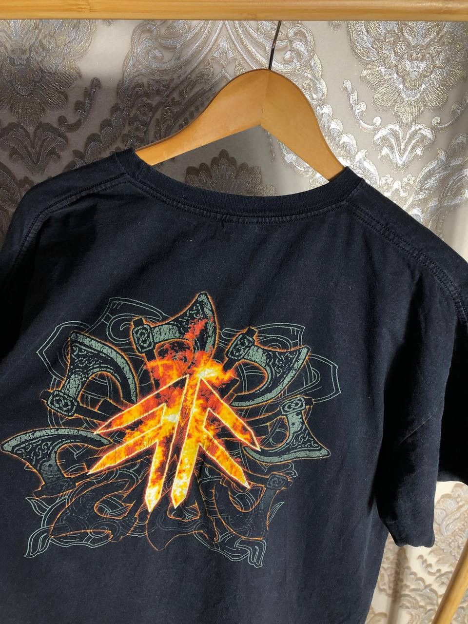 Band Tees × Vintage VERY RARE AMON AMARCH DOUBLE PRINTED BIG LOGO ROCK T-SHIRT Size US XXL / EU 58 / 5 - 6 Thumbnail