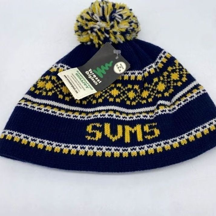 Vintage Vermont Beanie Navy Wool Fleece Toboggan Hat Unisex One Size New With Tags Mens Womens Size US M / EU 48-50 / 2 - 3 Thumbnail