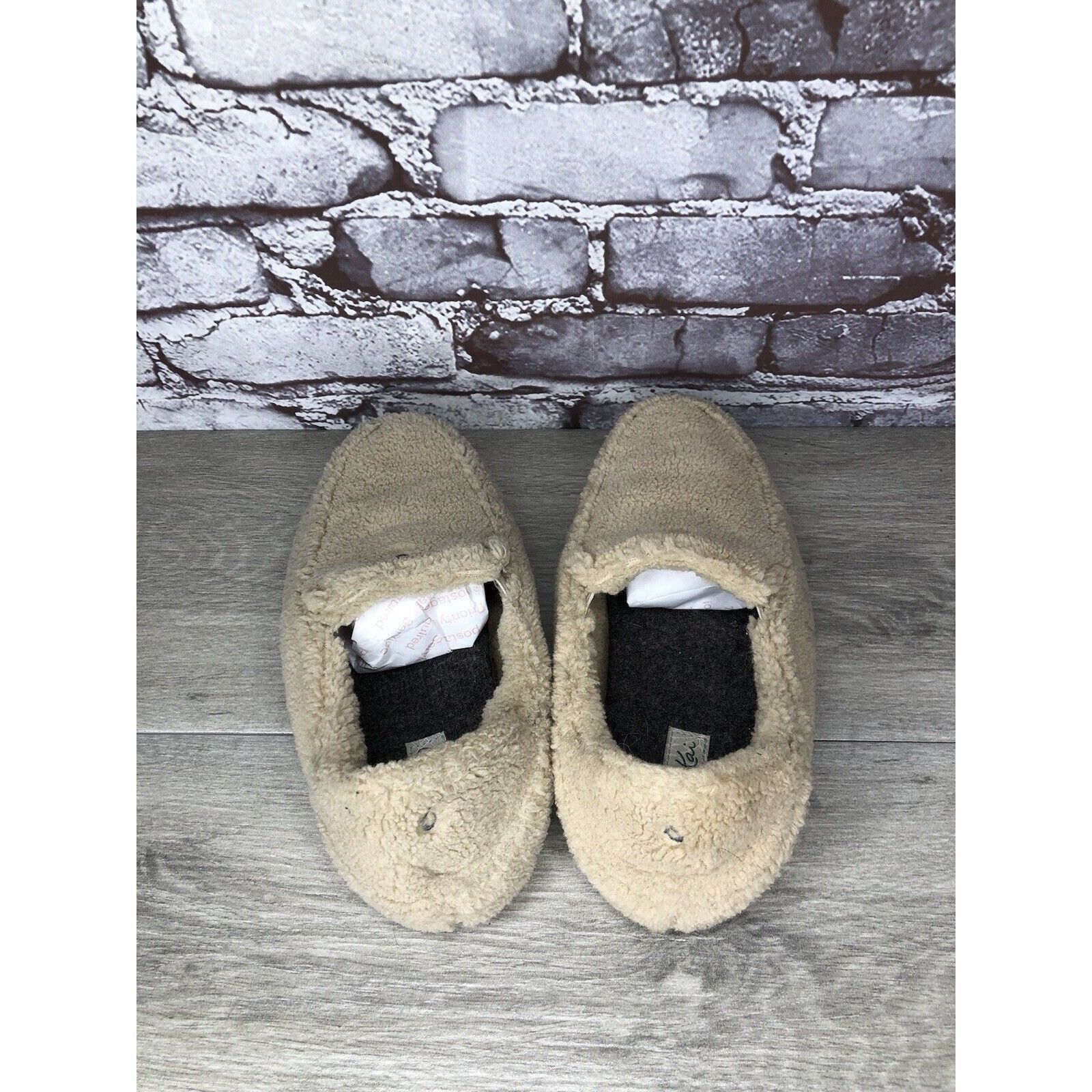Olukai OLUKAI Nohea Heu Tan Sandbar Faux Fur Slippers Loafers Shoes Size US 8 / IT 38 - 4 Thumbnail