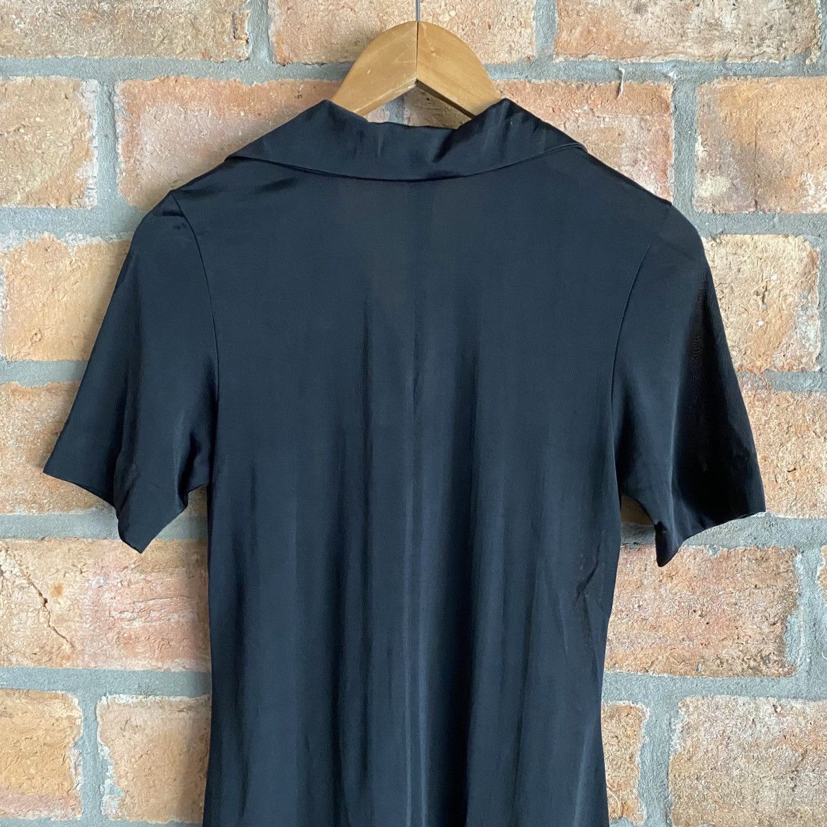 Yohji Yamamoto IWISH Black Collared Midi Shirt Dress Size S / US 4 / IT 40 - 10 Thumbnail