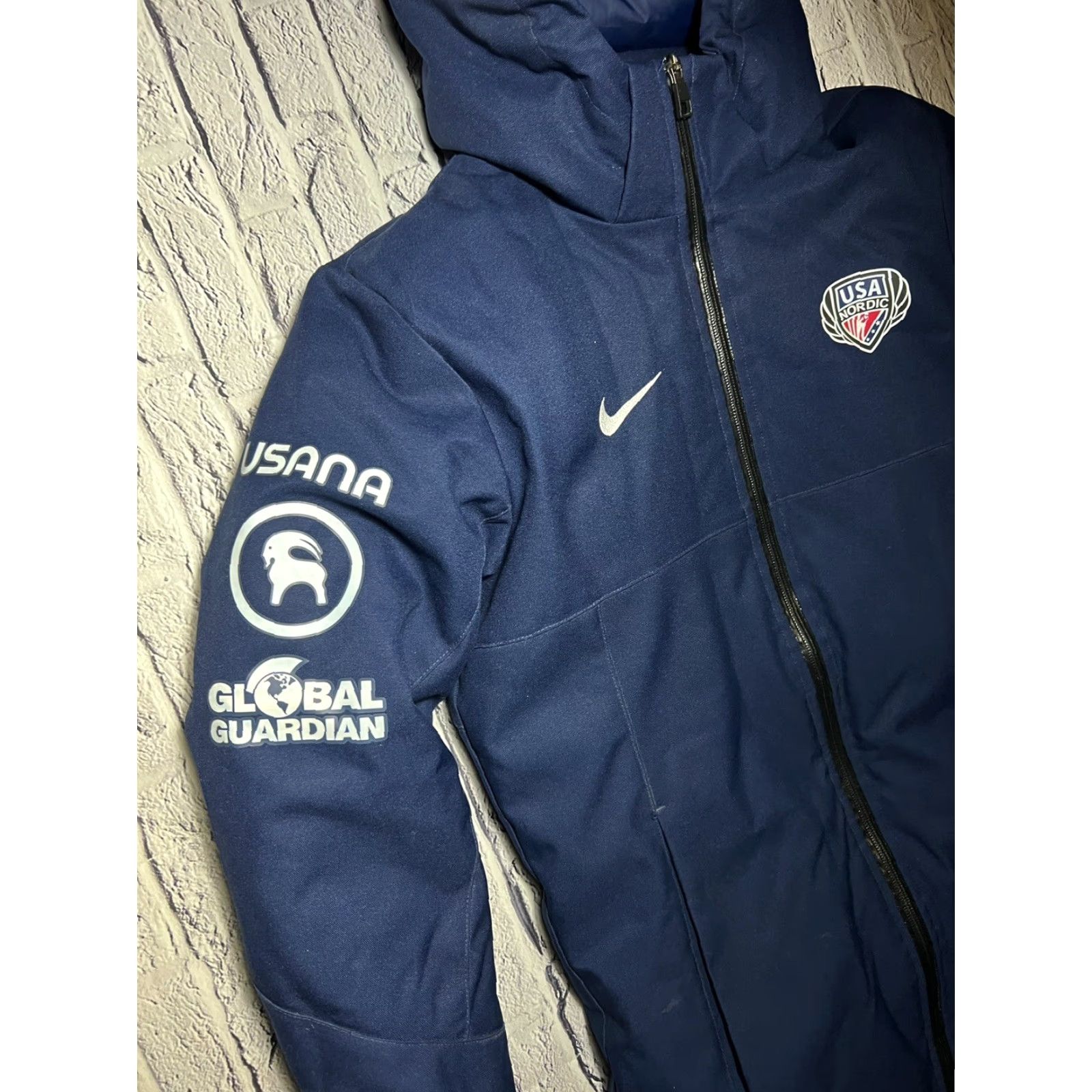 Nike VINTAGE Nike Storm-FIT Down Coat Ski Hooded Womens XXS Parka Blue حك Size XXS / US 00 / IT 34 - 3 Thumbnail