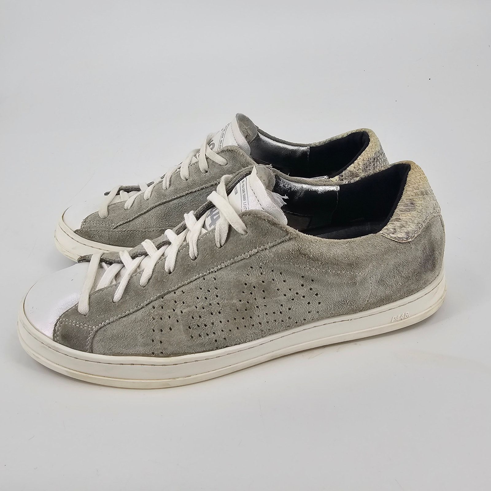 P448 P448 Jack Perforated Suede Fashion Sneaker EU 40 US 9 Size US 9 / IT 39 - 3 Thumbnail